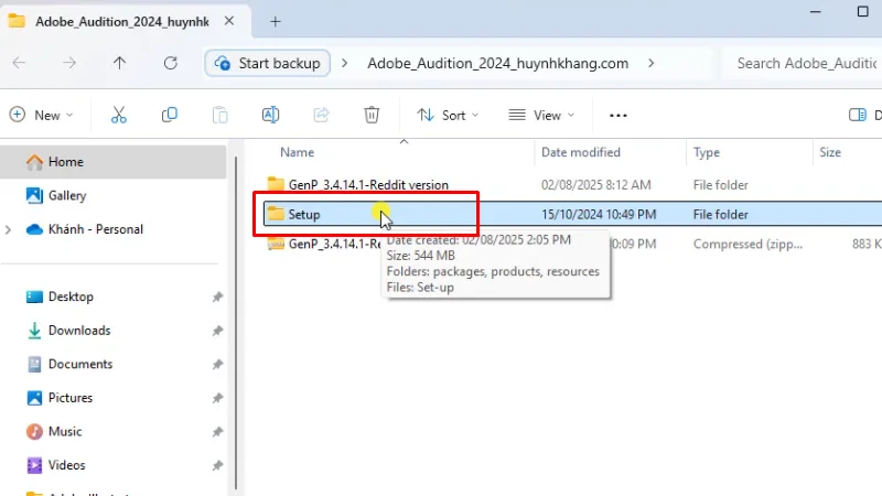 Adobe Audition 2024: Toàn Diện Từ Giới Thiệu Đến Cài Đặt 12 Vào thư mục Setup