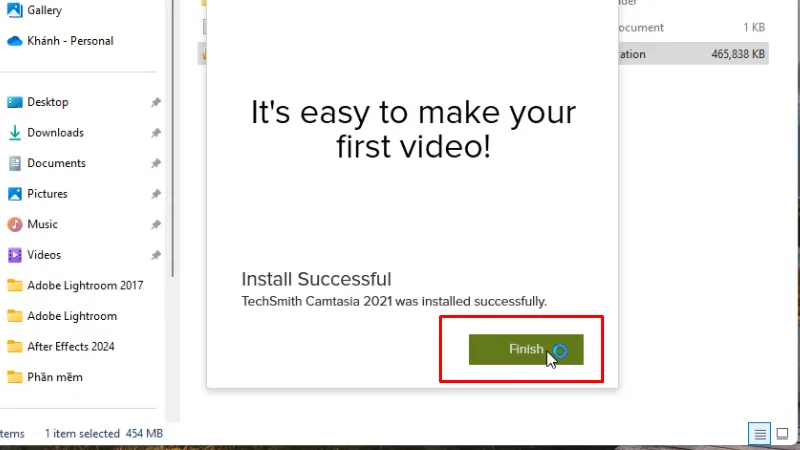 Camtasia 2021 Hướng Dẫn Chi Tiết Cách Cài 13 Bấm Finish