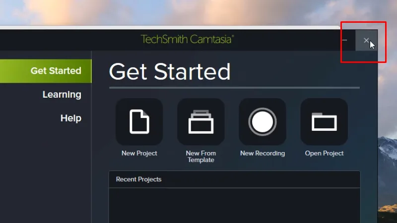 Camtasia 2021 Hướng Dẫn Chi Tiết Cách Cài 14 Bấm X tắt
