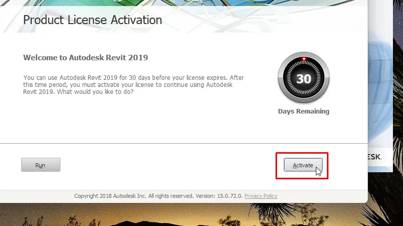 Bấm Activate