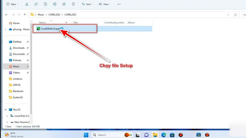 Nhấp chuột chọn vào file setup.exe Chọn vào file setup.exe