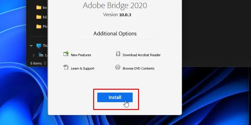 Adobe Bridge 2020 Tải Và Cài Đặt 13 bấm vào Install